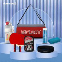 川崎乐享国球乒乓组合⑦件套 套拍 乒乓球 乒乓球拍 运动水杯 运动护具(套装G05)!