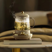 秋帝 多功能养生杯养生壶全玻璃花茶杯多功能迷你电炖水壶办公室电煮茶杯 QD-DZ19!