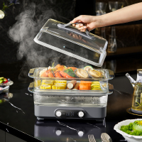 蓝宝(BLAUPUNKT)大容量10L玻璃电蒸锅电火锅BP-ZG10!