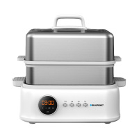 蓝宝(BLAUPUNKT)不锈钢电蒸锅多功能蒸炖锅10L双层蒸笼24H智能预约煮锅蒸包子电炖锅(双层)BP-ZG03B!