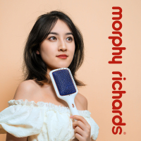 摩飞气垫按摩梳 红蓝光波震动舒缓按摩器MR2136!