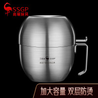 三四钢法兰克福快餐碗型号21481 三四钢不锈钢快餐碗泡面碗饭缸学生食堂打饭碗快餐杯保温饭碗!