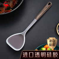 三四钢 斯图加特透明锅铲 - 27611 三四钢硅胶锅铲不粘锅专用炒菜铲子食品级炒菜铲木柄锅铲厨房家用!