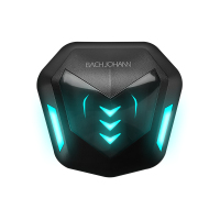 巴赫约翰GT-1电竞游戏无感延迟无线蓝牙耳机高音质入耳式超长待机续航降噪耳机 TWS游戏耳机 黑色GT-1!