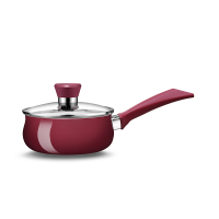 三禾 珐琅系列健康不粘陶瓷奶锅 16cm 宝宝辅食煮牛奶锅 LN16G2!