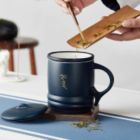 共禾京品 如是轻音泡茶杯一只(含杯垫)蓝色ZFWACOM230018!