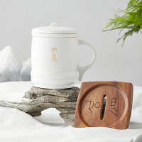 共禾京品 如是轻音泡茶杯一只(含杯垫)白色ZFWACOM230019!