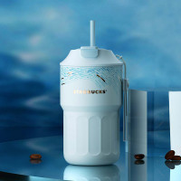 星巴克微蓝韵律款双饮口咖啡杯445ml-11168495!