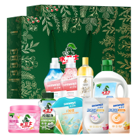 水卫仕 衣物清洁9件全套装 家居清洁礼盒套装消毒液洗衣液爆炸盐 水卫仕衣物清洁 AS06!
