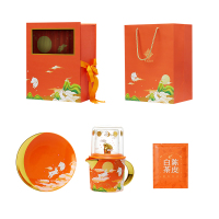 共禾京品 星月橙祥茶具礼盒(含茶包)SZWACOM230004!