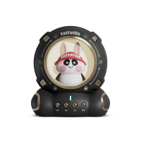 巴赫约翰Q6新款熊猫无线蓝牙音响卡通创意音箱家用重低音炮高音质手机蓝牙通用 黑色 Q6!