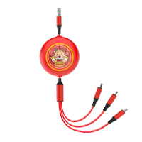 WOPOW 沃品 太空舱伸缩快充 一拖三数据线 LC027!