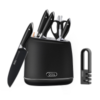 OOU! 黑鲸系列抗菌刀具七件套(流光黑)DJ0083B!