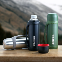 艾姆德 贝尔格时尚旅游壶 304不锈钢保温壶 大容量长效保温壶 颜色随机-DH-BG12!