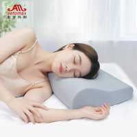 奥罗玛斯 枕头记忆枕头颈椎低回弹记忆棉枕芯颈枕头家用成人睡眠枕单人基础款(波浪) 法兰绒-灰色5030!