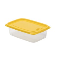 茶花贝格保鲜盒带盖冰箱收纳盒长方形食品冷冻盒厨房收纳塑料储物盒 [1200ML]2个装000001!