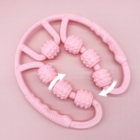 凯速(Kansoon) 腿部按摩器 小腿部多功能按摩器肌肉辅助放松滚轮轴 7轮-粉色 EA11!