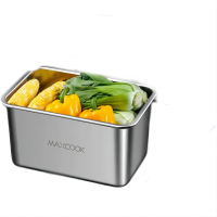 美厨 304不锈钢保鲜盒2100ml MCFT5588!