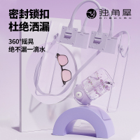 独角犀水杯吸管杯大容量儿童水杯男女生高颜值杯子便携塑料水壶节日礼物 丁香紫 600ml!