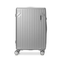 美旅 密码拉杆箱行李箱登机大容量防刮耐磨抗压TSA密码锁 拉杆箱银色-24英寸-NM7*25002!