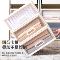 禧天龙(Citylong)桌面收纳盒抽屉式透明化妆盒学生宿舍文具整理神器办公置物架 [中号]桌面收纳盒3个装!