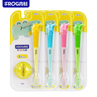 青蛙 2-12岁儿童软毛牙刷套装750鳄鱼宝宝牙刷1支装*4板 QB750*4!