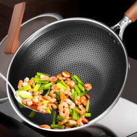 翰乐 HL-C9蜂厨 不锈钢炒锅 蜂窝无涂层30cm!