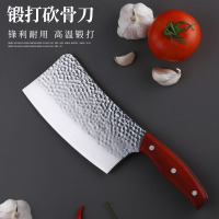 翰乐(hanle)砍刀不锈钢锤纹锻打菜刀厨房用刀!