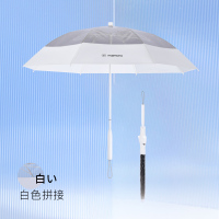 Mamoru拼接透明伞(白色专利伞骨)4573504534648-1 透明伞女长柄伞网红雨伞手动伞ins男骨架玻璃纤维!