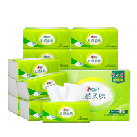 心相印 云感系列90抽*10包三层立体压花塑装纸面巾10包装DT17090!