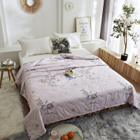 木辛梓 生态棉夏被生如夏花-浅粉180*200cm!