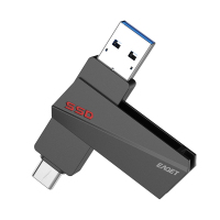 忆捷(EAGET)固态Type-c U盘 USB3.2 Gen2高速传输 128G商务高速闪存u盘SU20-128G!