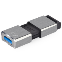 忆捷 (EAGET)F90 U盘 USB3.0高速金属推拉式车载商务优盘 防尘 防水 防震F90-64G!