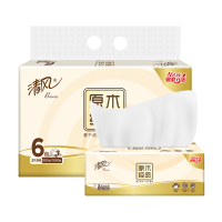 清风原木纯品抽纸6包单提 100抽/包!