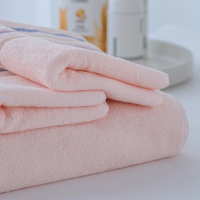 罗蒙( ROMON)天生丽质柔软亲肤细密舒爽洗脸毛巾浴巾三件套(毛巾+浴巾)) LM-1003!