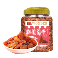 万达红葡萄干 蜜饯果干果脯休闲零食 办公室小吃 家庭量贩装水果干500g 休闲零食!