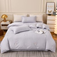 罗蒙( ROMON)石墨烯养生四件套床上用品四件套床单被套四季通用200*230cm LM-6104!