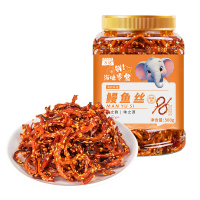 万达海味零食 即食肉类零食海味小吃休闲追剧零食 香辣鳗鱼丝500g*1罐 休闲零食!