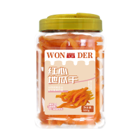 万达蜜饯果干果脯鲜制果干 休闲零食办公室小吃家庭量贩装水果干 红心地瓜干500g*1罐!
