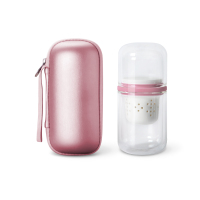 原初格物 水具旅行茶具乐上(双层玻璃)灰色/黑色/红色/粉色!