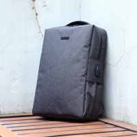 Diplomat外交官双肩包 商务简约休闲双肩背包 电脑包-灰色-HM-1513L!