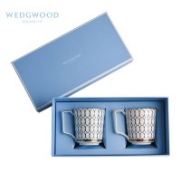 WEDGWOOD威基伍德金粉年华午夜蓝马克杯对杯300ml!