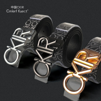 Cmierf Kuect时尚商务休闲皮带CKIR-P1008 时尚百搭商务休闲皮带耐用头层牛皮耐用裤腰带自动扣!