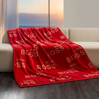BOSS HUGO BOSS 家用出差旅行 沙发盖毯 毯子 双面加厚牛奶绒毯-HBMT-032!