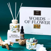 观墨空山新雨香氛礼盒无火香薰高级扩香石灯家用室内持久晶石摆件助眠