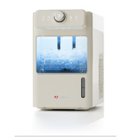 卓朗家用迷你小型宿舍全自动制冰机制冰器复古风旋钮触控双控ZL-CB23 制冰神器