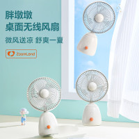 美国卓朗桌面风扇移动小型家用办公室宿舍床头迷你自动摇头便携式ZL-FS01