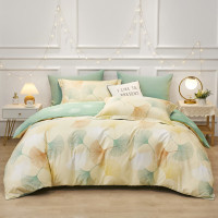 博洋家纺 全棉四件套—绿意银杏1.8m床/W922040402016床单被套枕头套床上用品床单四件套