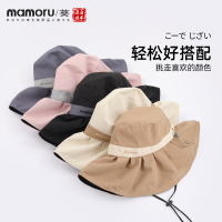 mamoru撞色渔夫帽(颜色随机发货)防紫外线遮脸遮阳帽女渔夫帽夏季防晒帽透气太阳帽透气百搭!