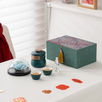 宏裕元宝·福袋快客2杯牡丹国花礼盒套装茶杯茶具HYXQ1037(颜色随机)